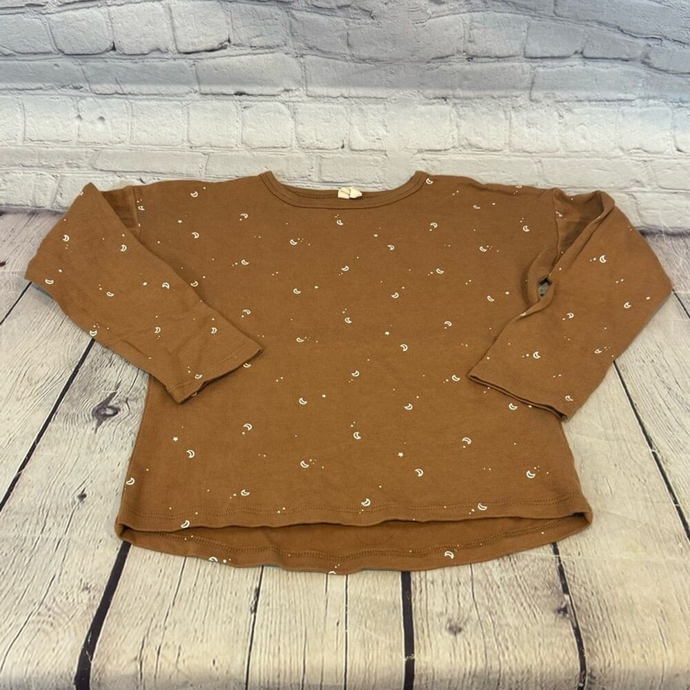 Quincy Mae Moon Pattern Knit Shirt